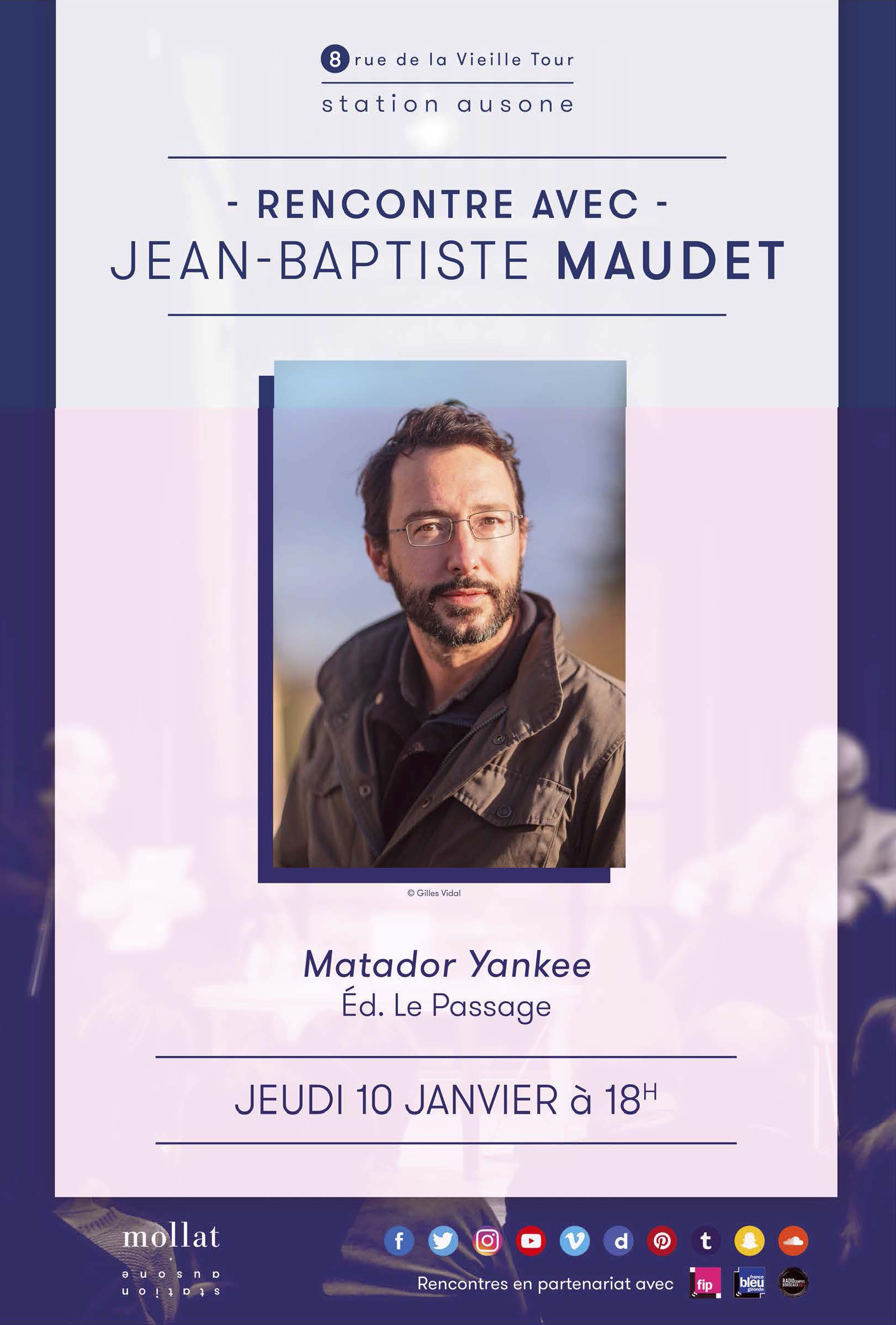 Invitation JB Maudet - Librairie Mollat